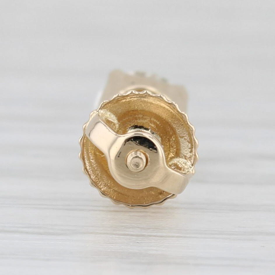 Light Gray New Single 0.45ct Diamond Solitaire Stud Earring 14k Yellow Gold