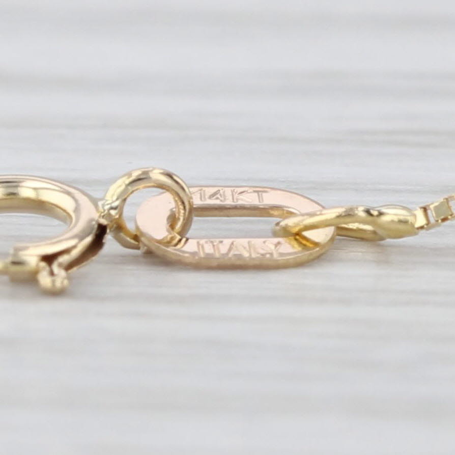 0.15ctw Diamond Horseshoe Pendant Necklace 14k Yellow Gold 17.75" Box Chain