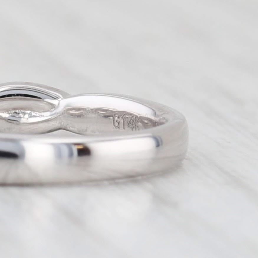 Light Gray New 0.23ctw Diamond Woven Ring 14k White Gold Wedding Band Stackable Size 5.75-6