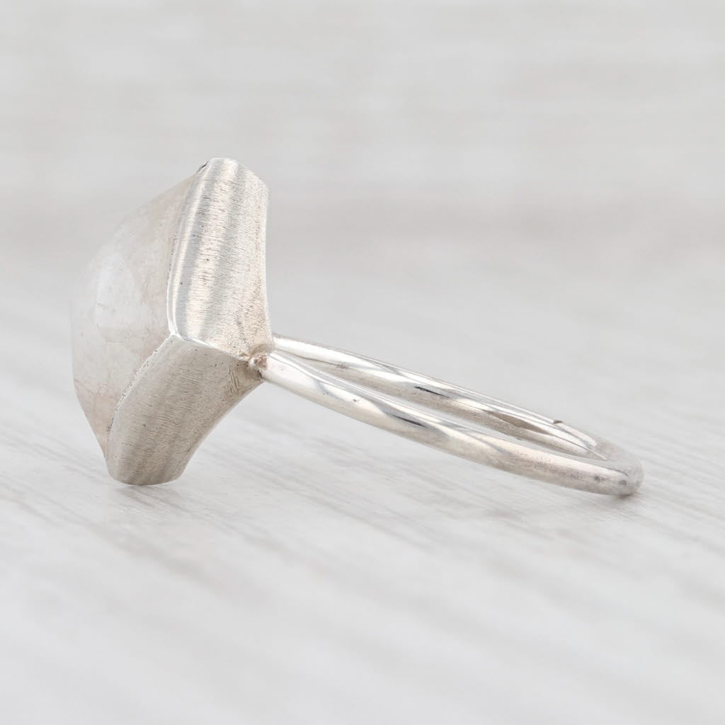New Nina Wynn Spirit Moonstone Ring Sterling Silver Size 7 Solitaire
