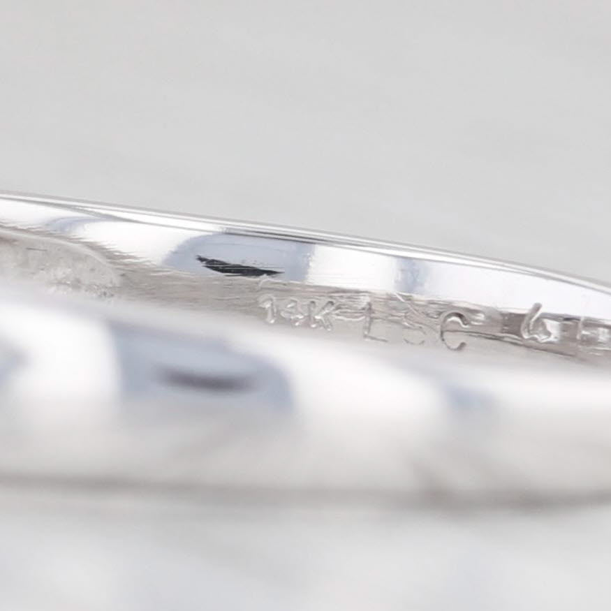 Light Gray 0.75ctw Round Diamond Engagement Ring 14k White Gold Size 8