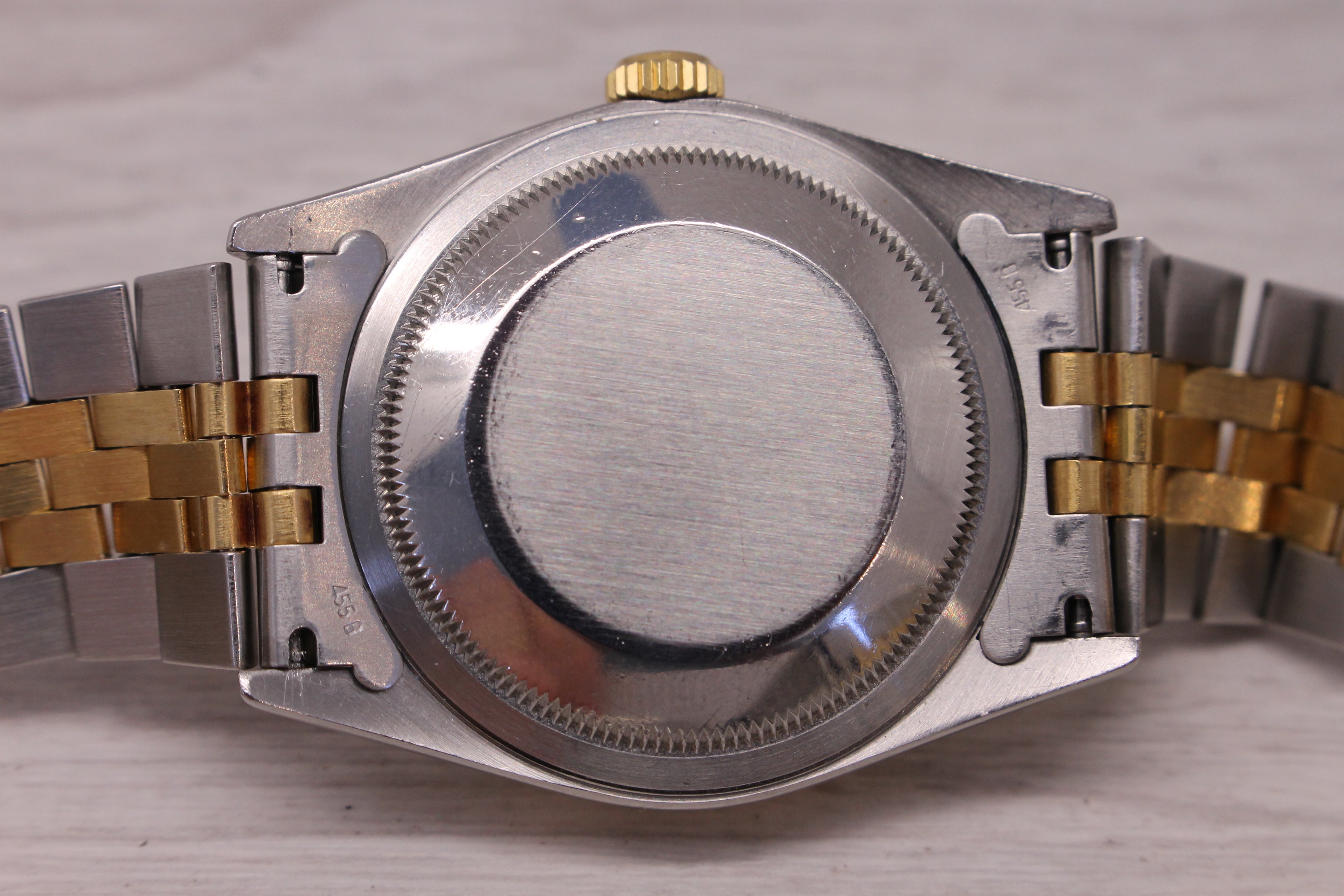 Vintage 1995 Rolex Datejust 16233 Mens 18k & Steel Automatic Watch w Box Papers