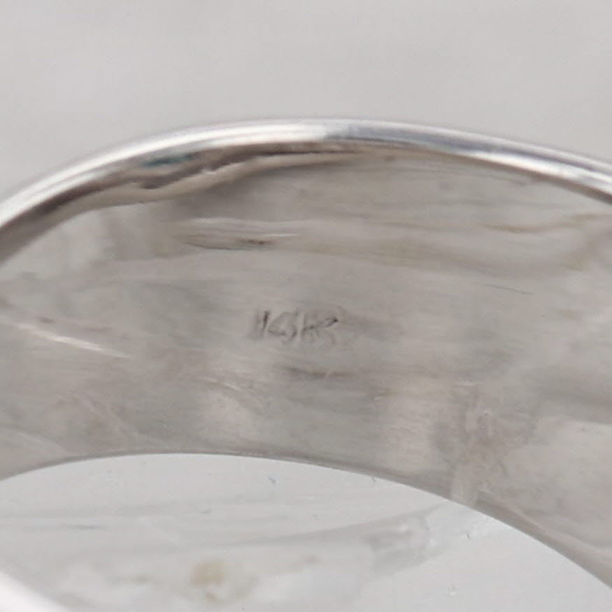 2.30ctw Round Blue White Diamond Ring 14k White Gold Size 8.5