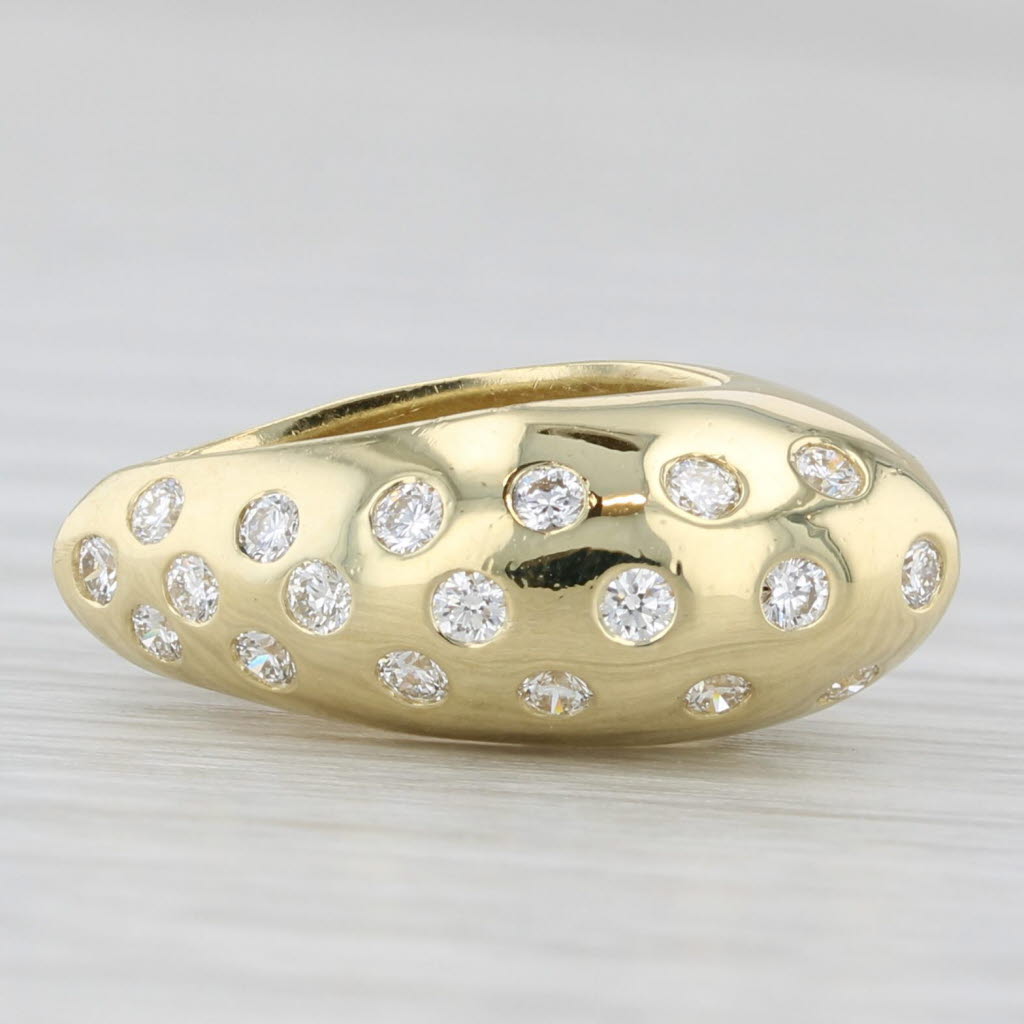 Light Gray 0.40ctw Diamond Dots Teardrop Pendant 18k Yellow Gold