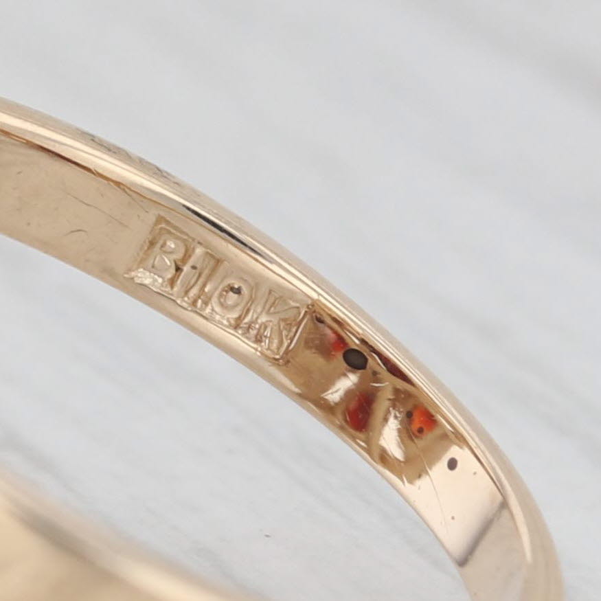 Light Gray Vintage 5.05ctw Garnet Cocktail Ring 10k Yellow Gold Size 6.75