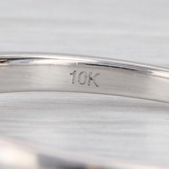 0.96ct Round Diamond Solitaire Engagement Ring 10k White Gold Size 7
