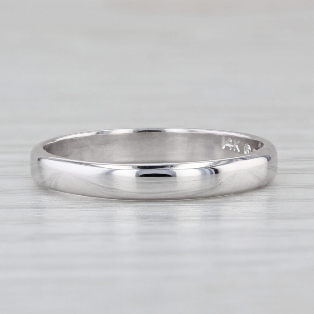 Classic White Gold Wedding Band 14k Size 5 Ring 2.6mm Stackable