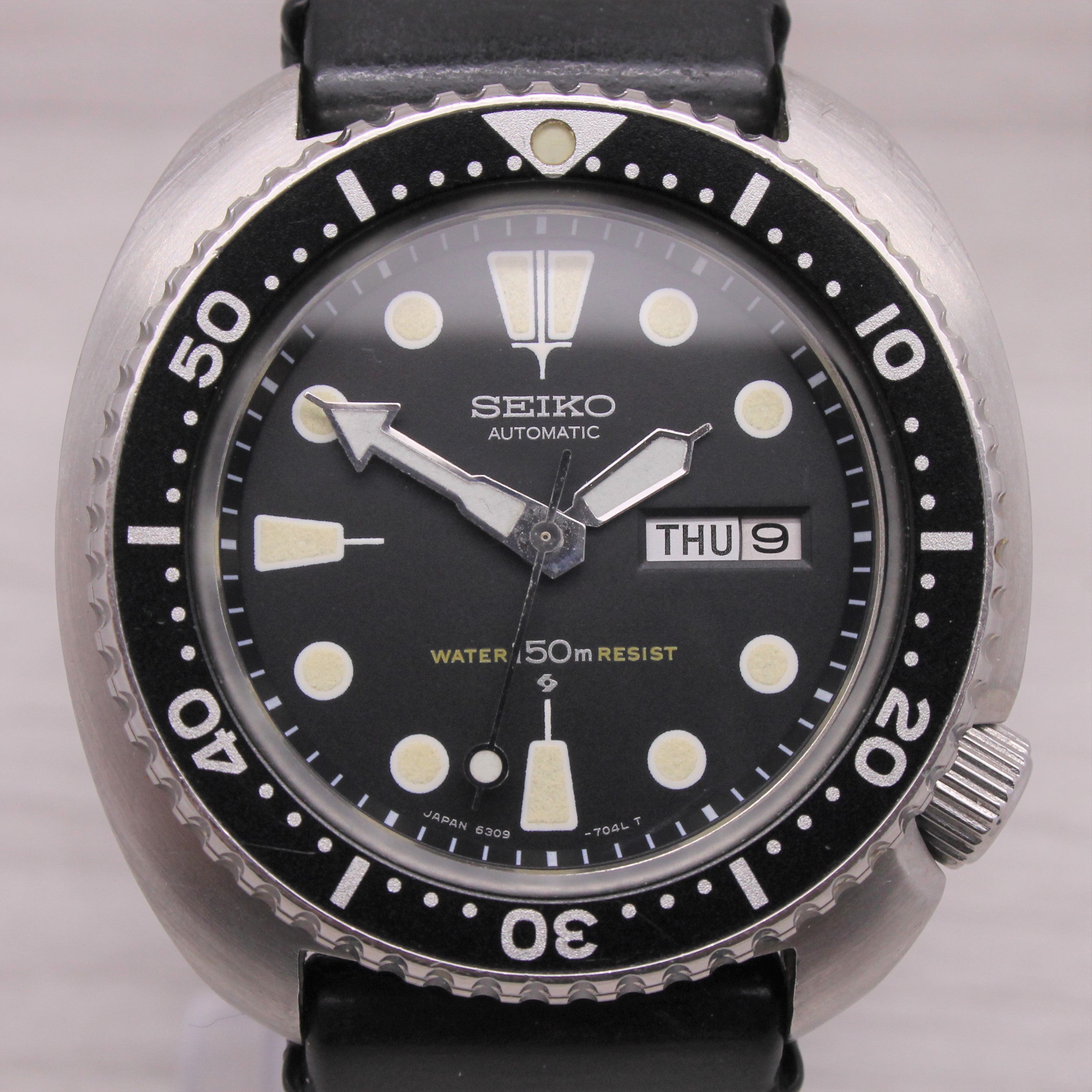 Vintage 1977 Seiko 6309 7049 Mens Steel Automatic Turtle Diver