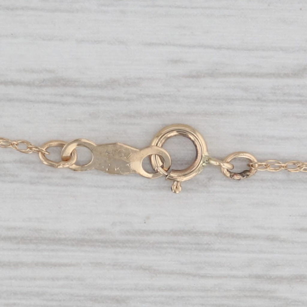 Gray 18" 0.9mm Fine Rope Chain Necklace 14k Yellow Gold