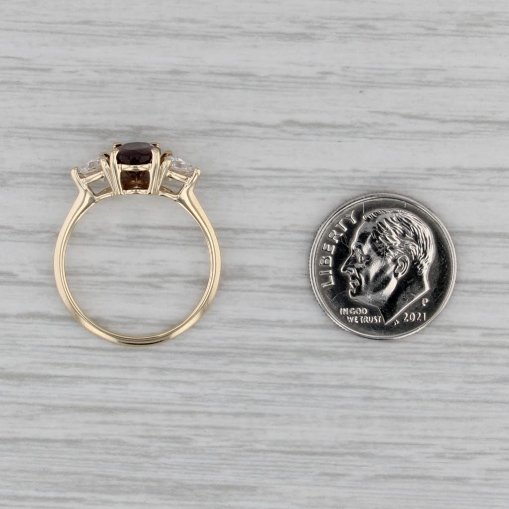1.98ctw Color Change Garnet Moissanite Ring 10k Yellow Gold Size 7