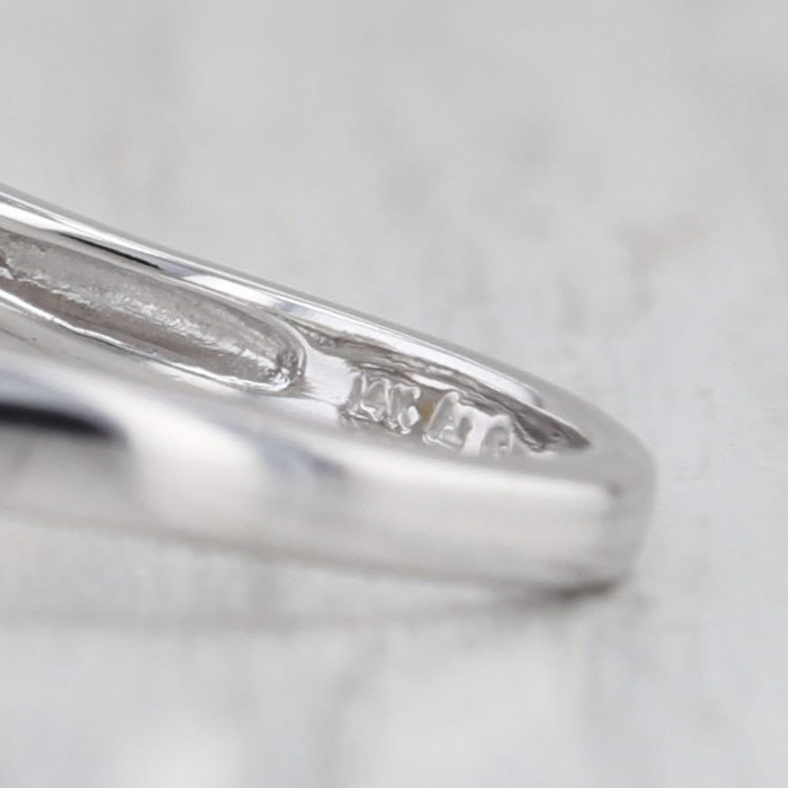 Light Gray 0.50ctw Diamond 3-Stone Bypass Ring 14k White Yellow Gold Size 7