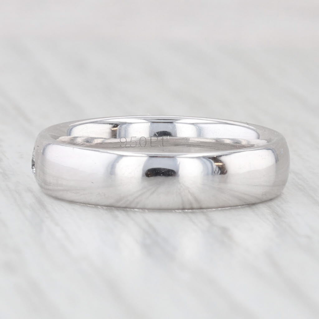 Diamond Solitaire Wedding Ring 950 Platinum Size 7.25 Band Tomas Rae COA