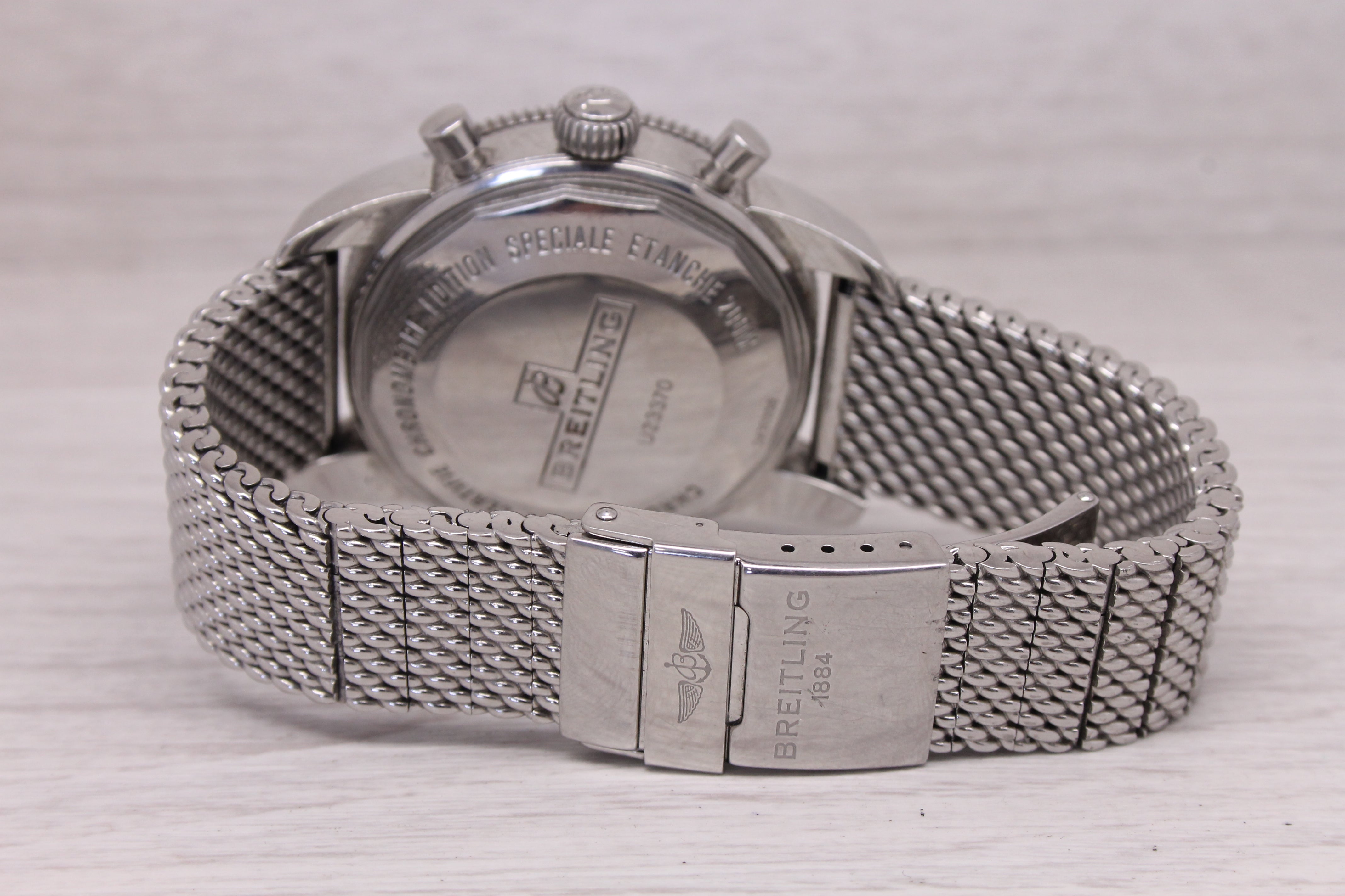 Gray Breitling Super Ocean 43mm Chronograph Diver Automatic Watch Bracelet Box U23370