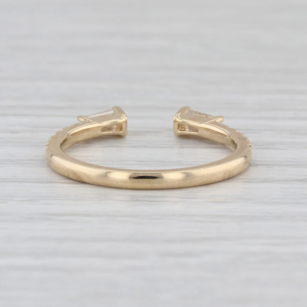 New 0.36ctw Lab Grown Diamond Band 14k Gold Stackable Ring Adjustable Size