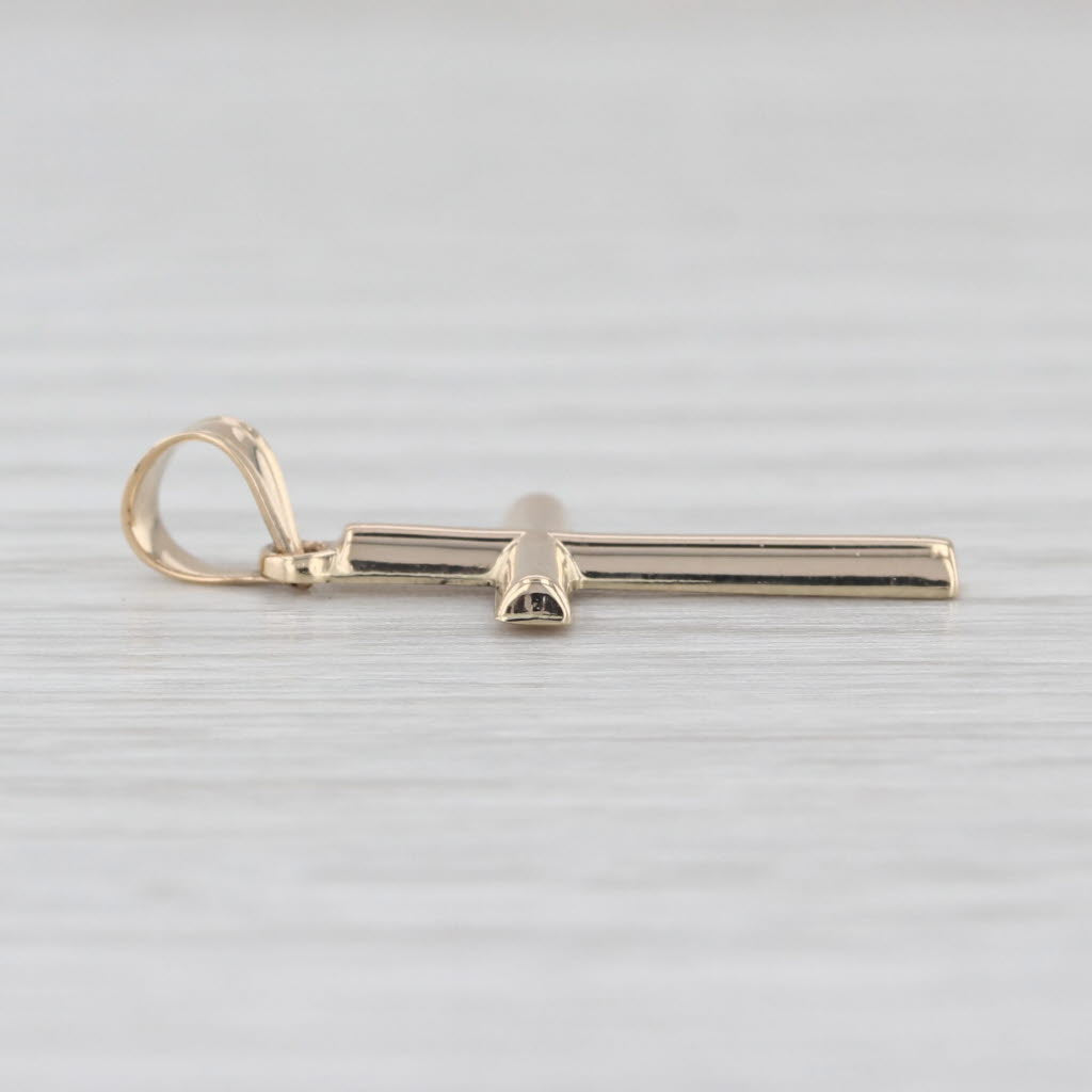 New Small Cross Pendant 14k Yellow Gold Religious Jewelry