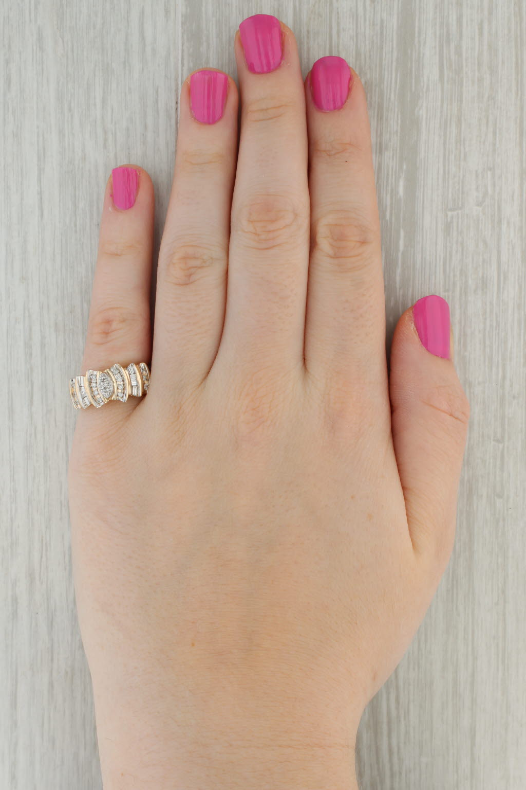 Tan 0.23ctw Diamond Ring 10k Yellow Gold Size 7 Engagement