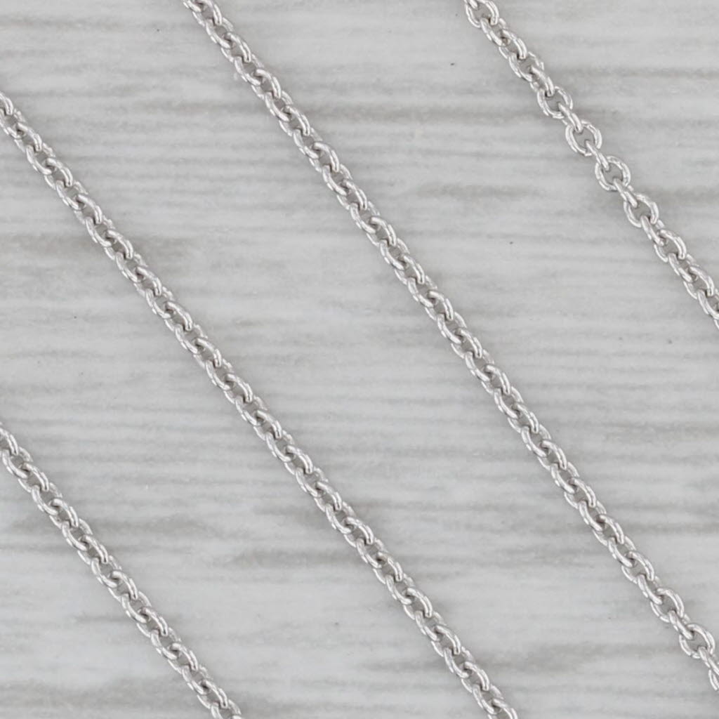 Gray Lab Created Opal Lab Created Sapphire Pendant Necklace Sterling Silver 18"