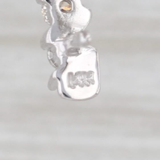 0.42ctw Diamond Journey J-Hook Earrings 14k White Gold Snap Top Drops