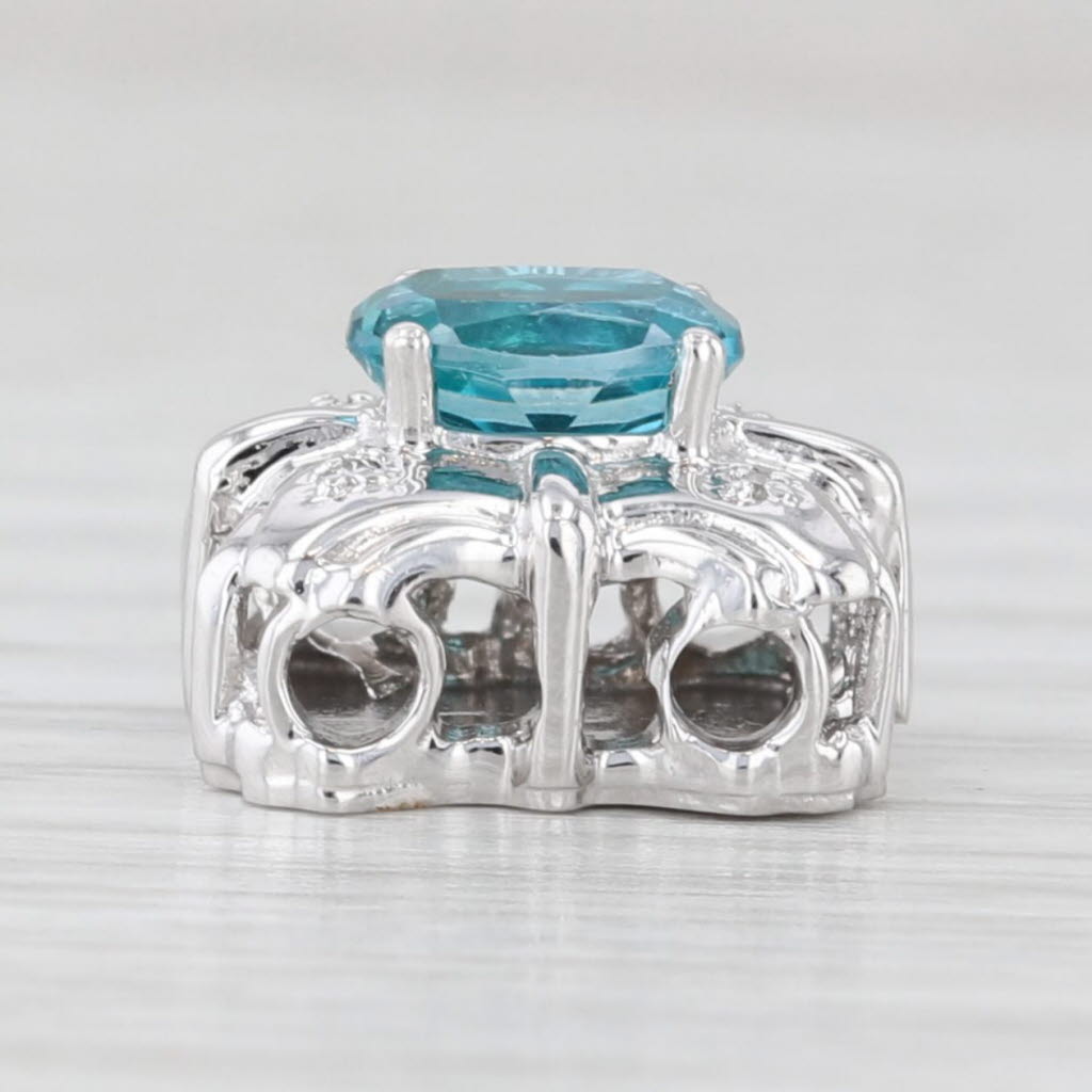1.10ct Teal Mystic Topaz Slide Bracelet Charm 14k White Gold Richard Klein