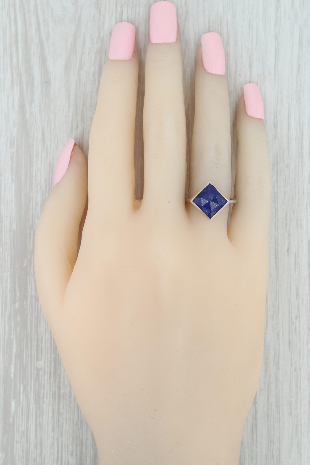 New Nina Nguyen Blue Lapis Lazuli Ring Spirit Sterling Silver Sz 7.25 Solitaire
