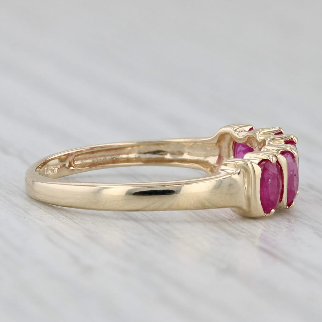 Gray 1.52ctw Ruby Stackable Ring 10k Yellow Gold Size 7