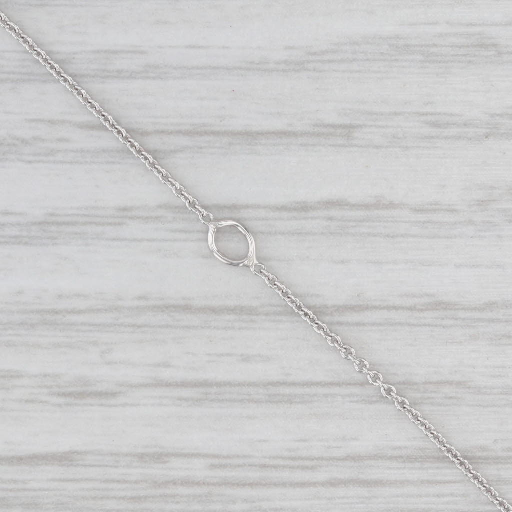 Light Gray New 0.20ctw Diamond Cross Pendant Necklace 14k White Gold 16-18" Cable Chain