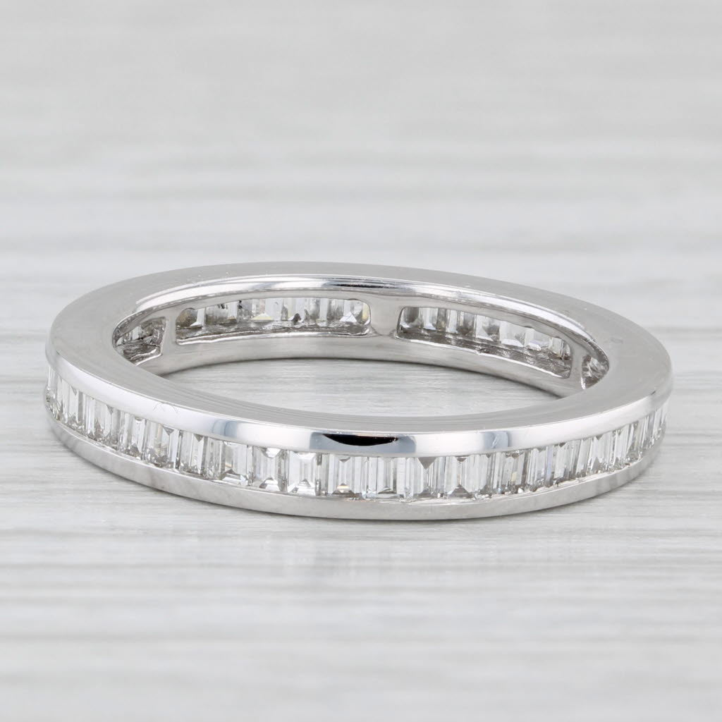 Light Gray New 1.03ctw Channel Set Baguette Diamond Eternity Band 14k Gold Size 6.25 Ring