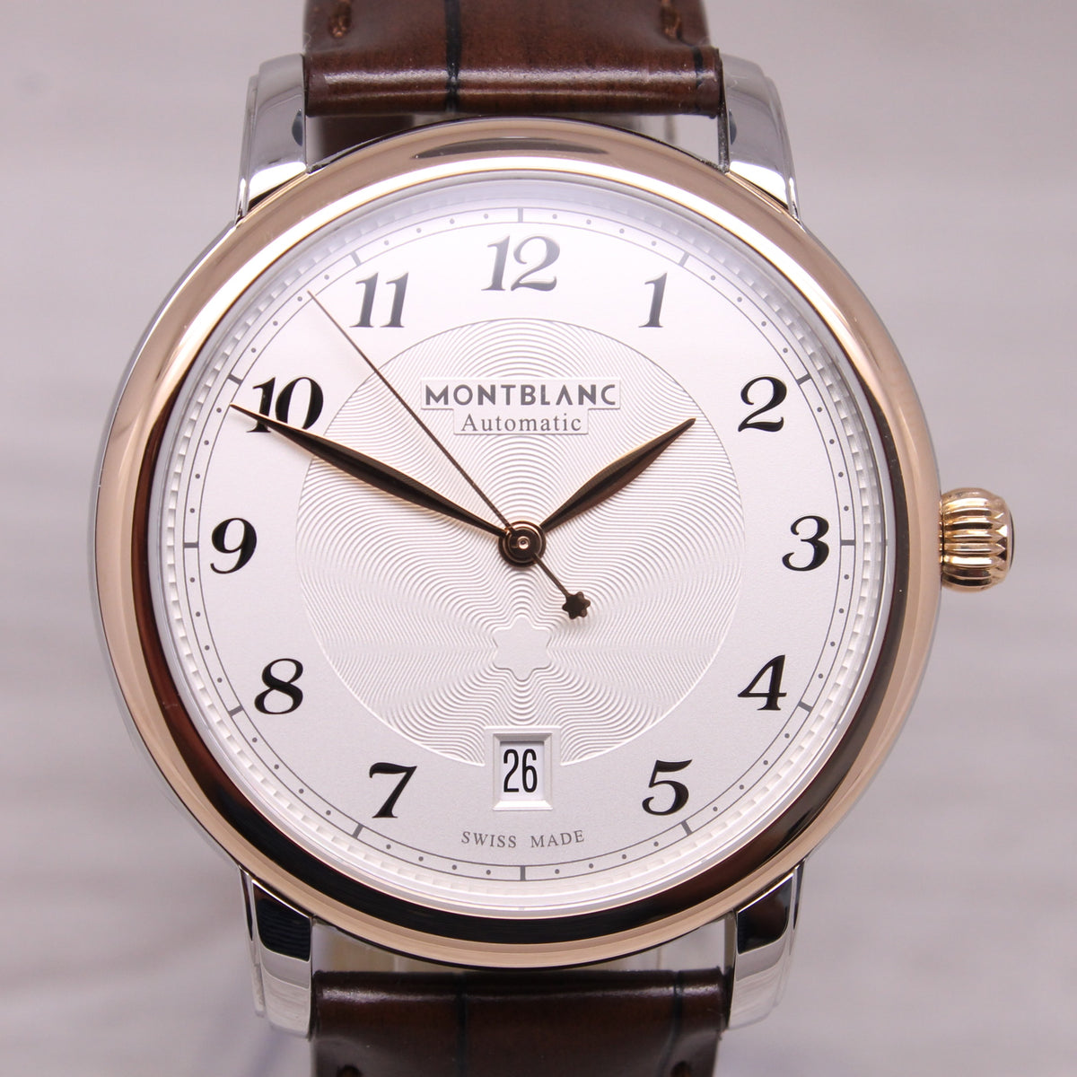 Montblanc Star Legacy 39mm Automatic Men's Watch Swiss Steel Date 117577 MINT