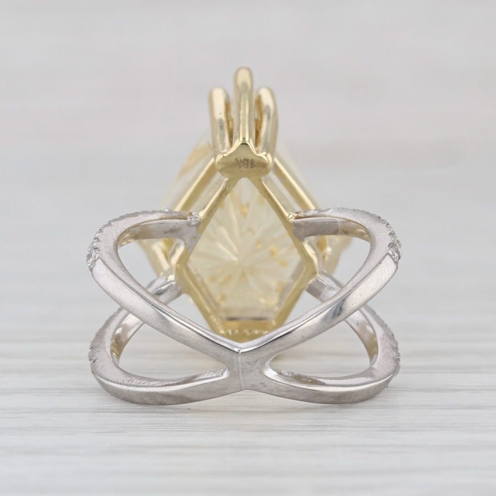 0.24ctw Diamond Cocktail Ring 18k Gold Palladium Size 5.25
