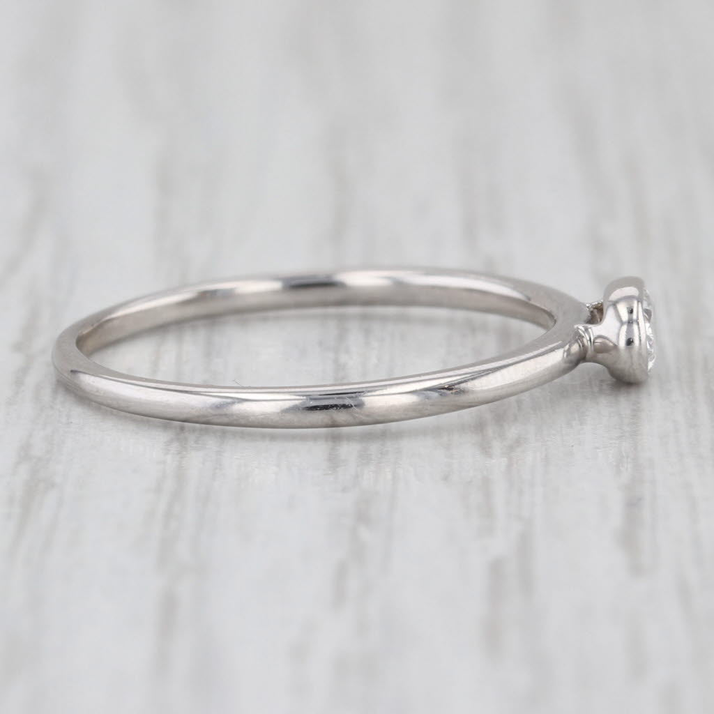 0.28ct Oval Lab Grown Diamond Solitaire Engagement Ring 10k White Gold VS2 F-G