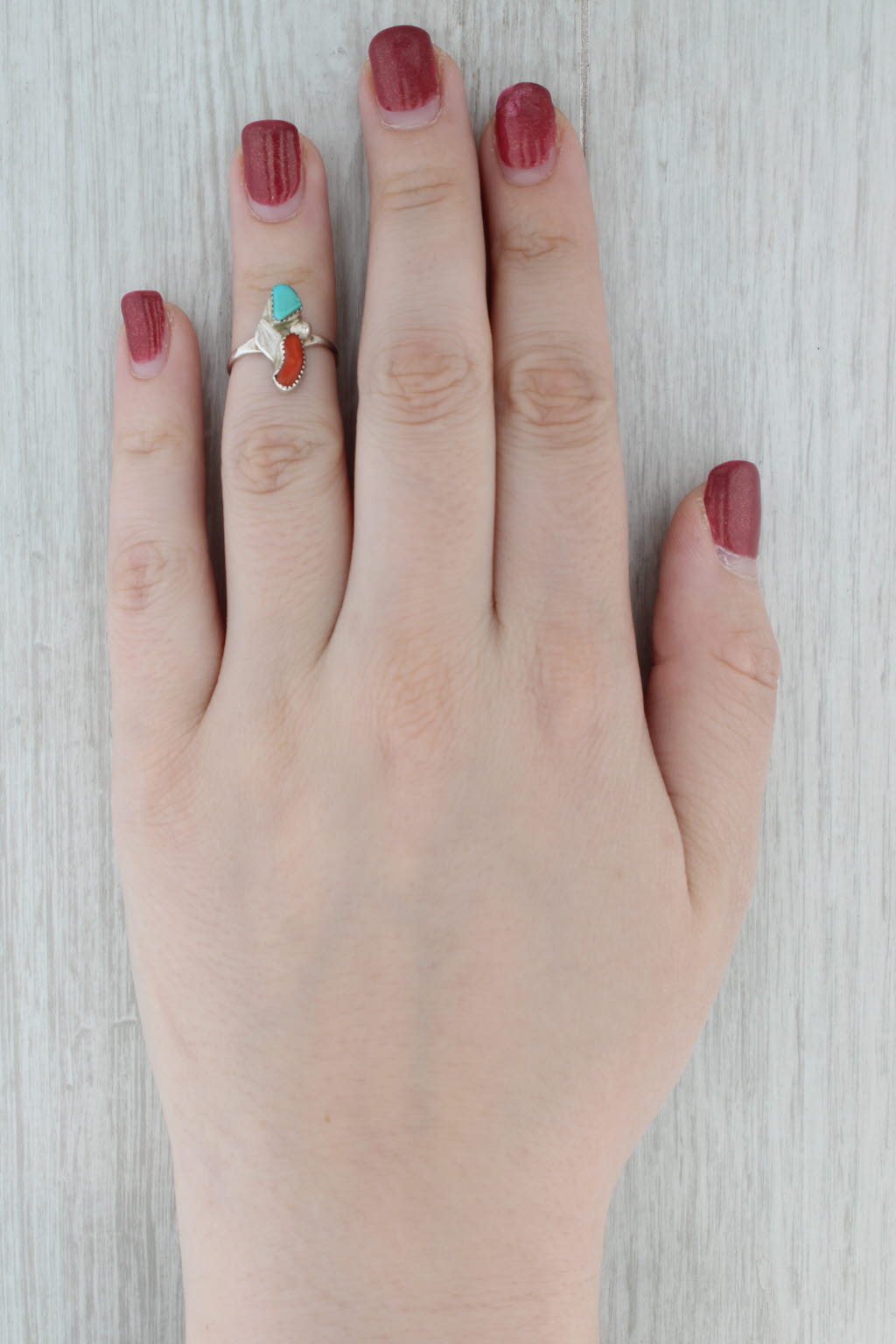 Vintage Native American Turquoise Ring Sterling Silver Size 5