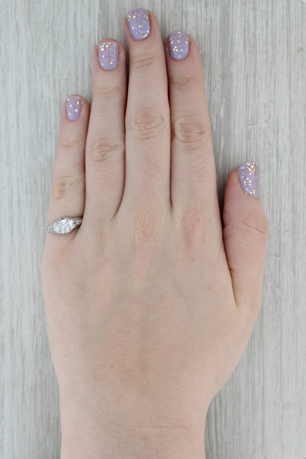 Dark Gray New Beverley K Oval Semi Mount Engagement Ring 18k White Gold Diamond Size 6.75