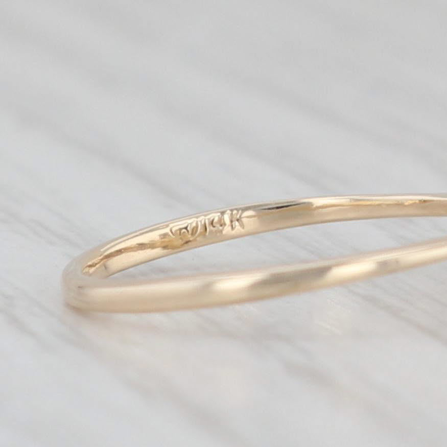 Light Gray Oval Opal Diamond Ring 14k Yellow Gold Size 3 October Birthstone