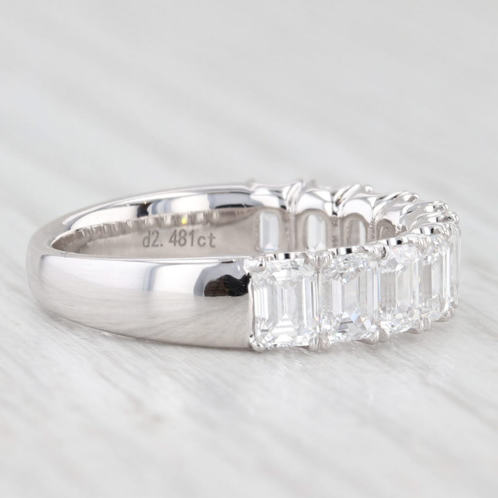 Light Gray New 2.48ctw Lab Grown Diamond Ring Wedding Anniversary Band 14k White Gold S 6.5