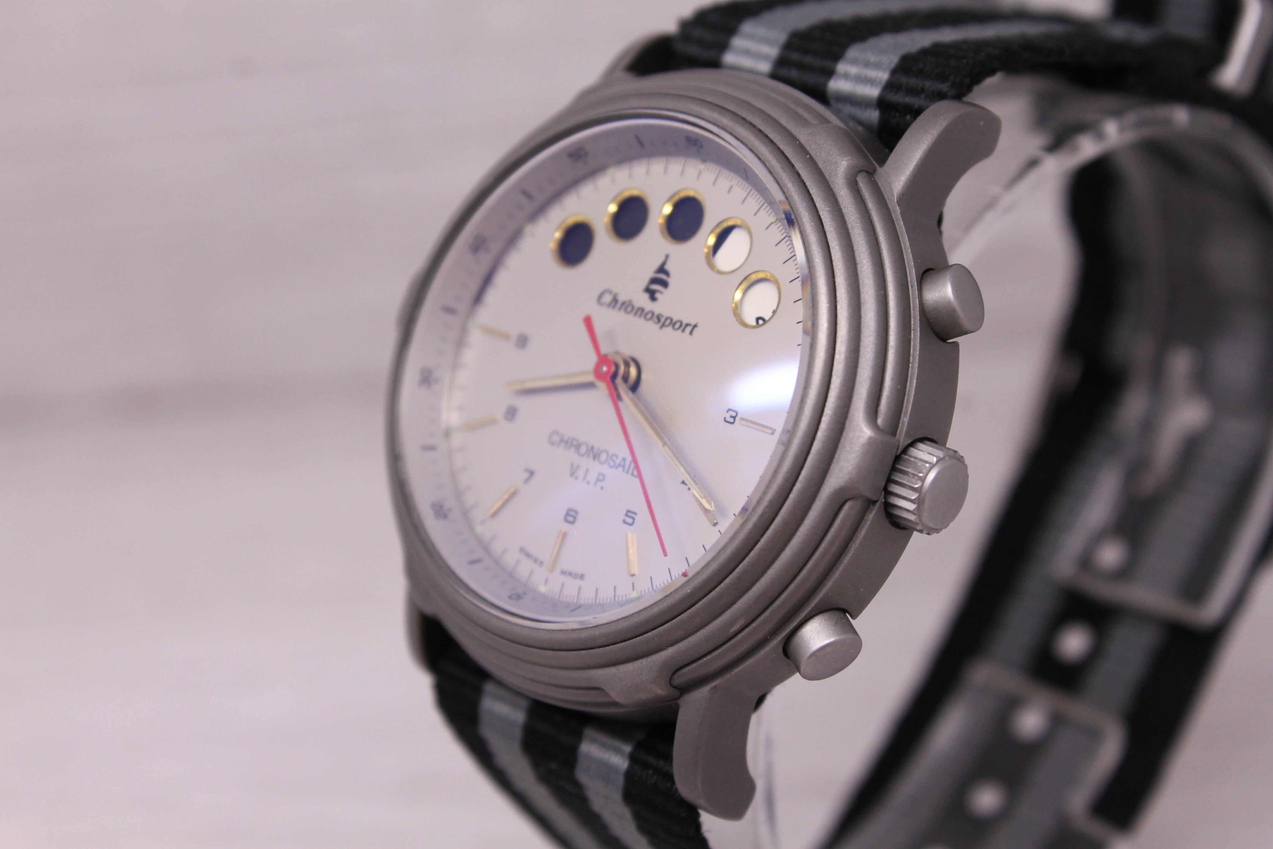 Vintage Chronosport Chronosail Regatta Yachting Chronograph Watch Valjoux 7757