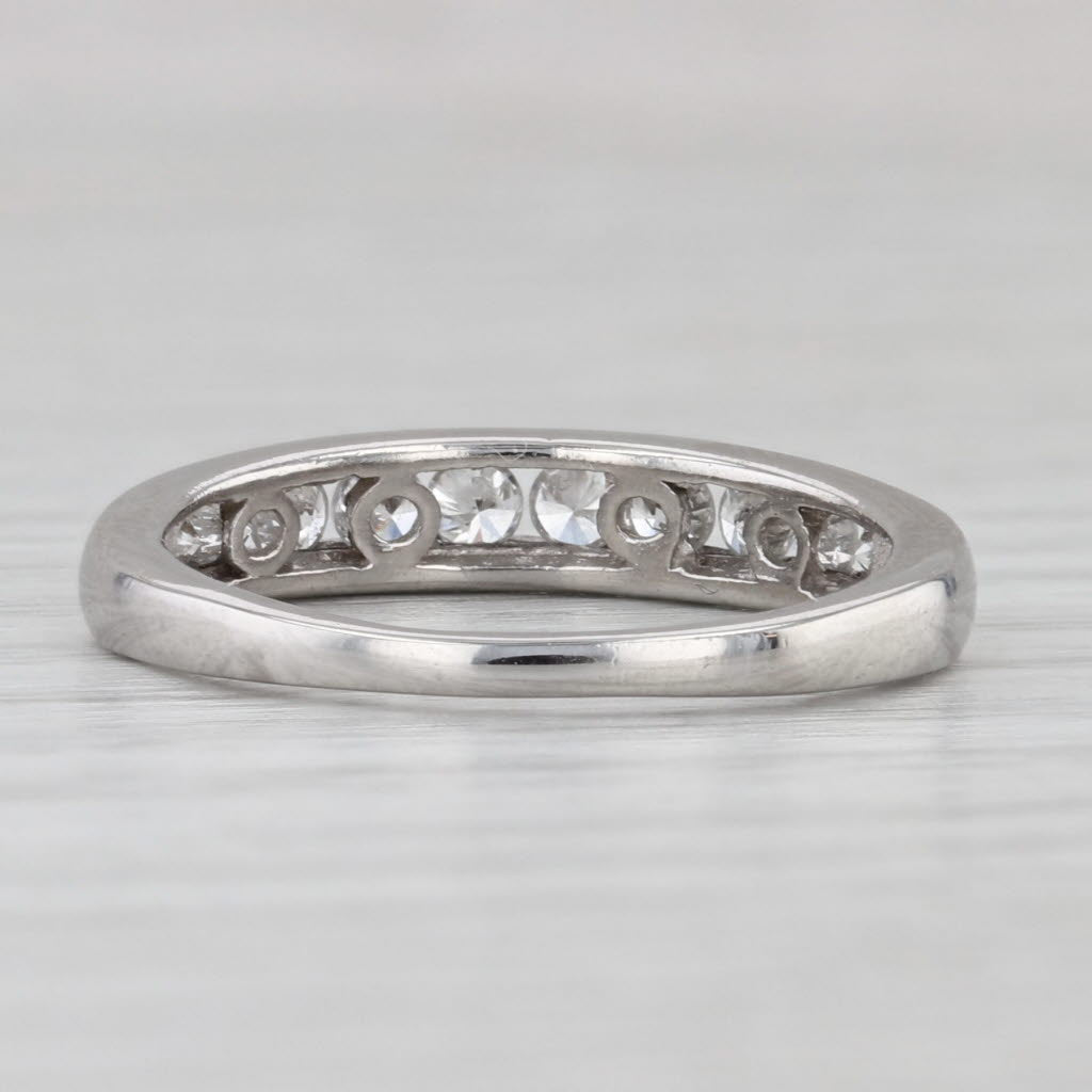 Light Gray 0.40ctw Diamond Wedding Band 950 Platinum Size 6.5 Ring Stackable Anniversary