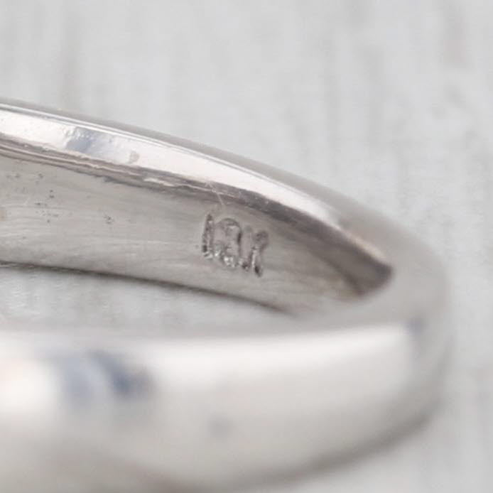 0.20ctw Princess Solitaire Wedding Band Stackable Ring Size 6.5 18k White Gold