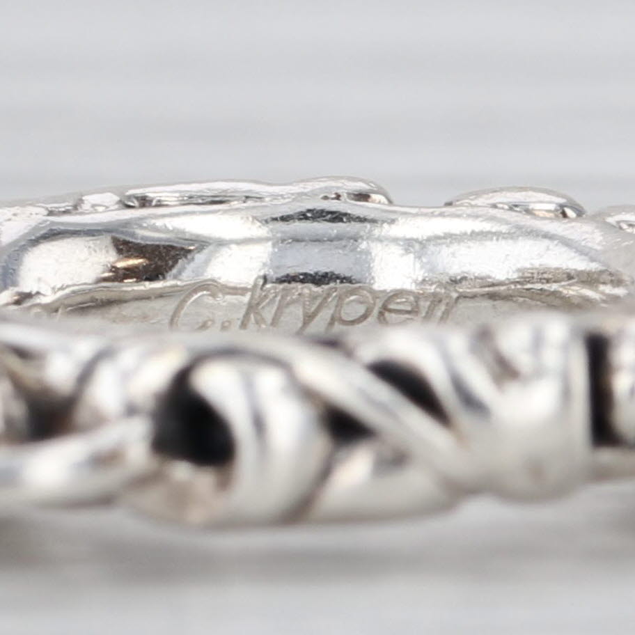 Krypell 2.94ctw Black Sapphire Ornate Openwork Bead Necklace Sterling Silver 18"