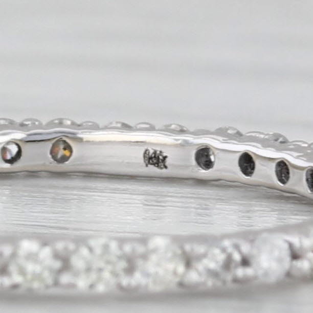 0.32ctw Diamond Eternity Band 14k White Gold Stackable Wedding Anniversary Ring