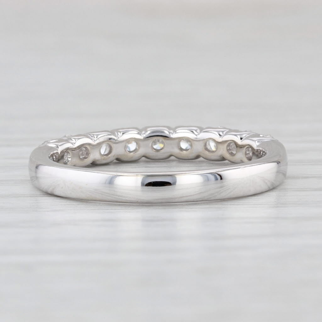 0.55ctw Diamond Wedding Band 14k White Gold Stackable Anniversary Ring