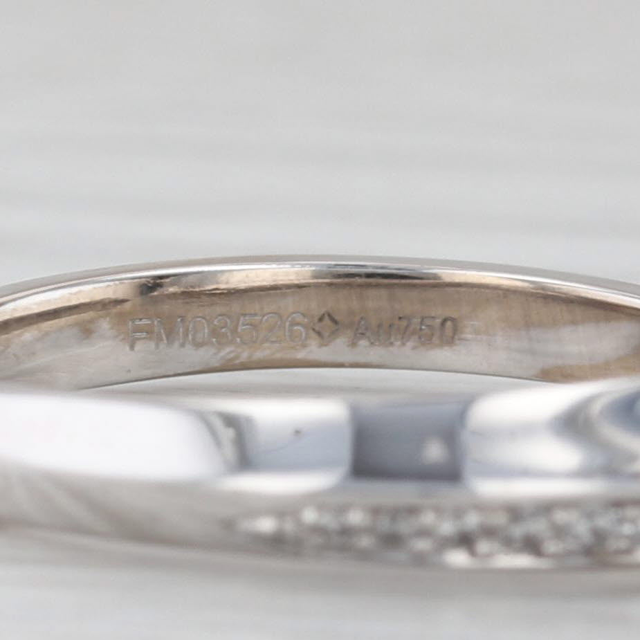 New Forevermark Diamond Bypass Ring 18k White Gold Size 6.75 Adjustable