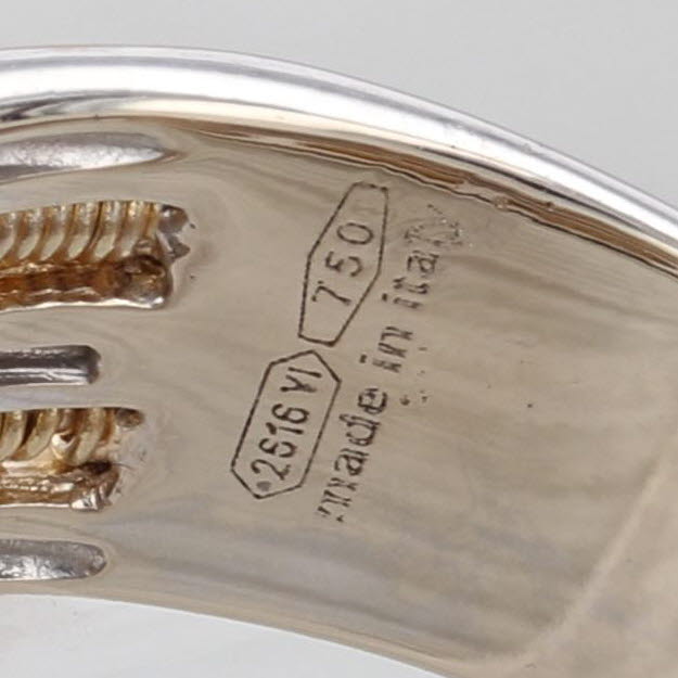 Marco Bicego 0.38ctw Multirow Diamond Stacked Bands Ring 18k Gold Size 5