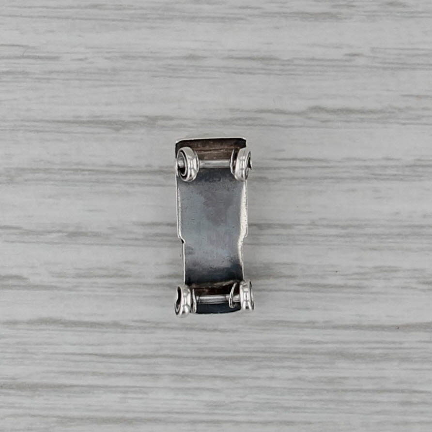 Vintage Old Timey Truck Charm Sterling Silver Wheels Move 3D Pendant