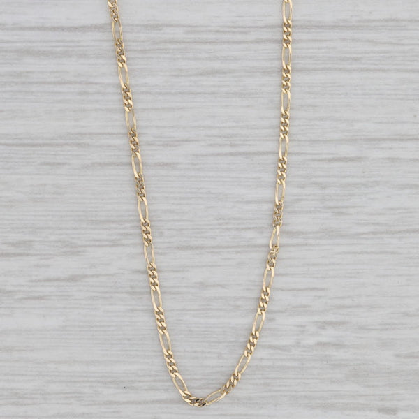 20" 1.3mm Figaro Chain Necklace 14k Yellow Gold