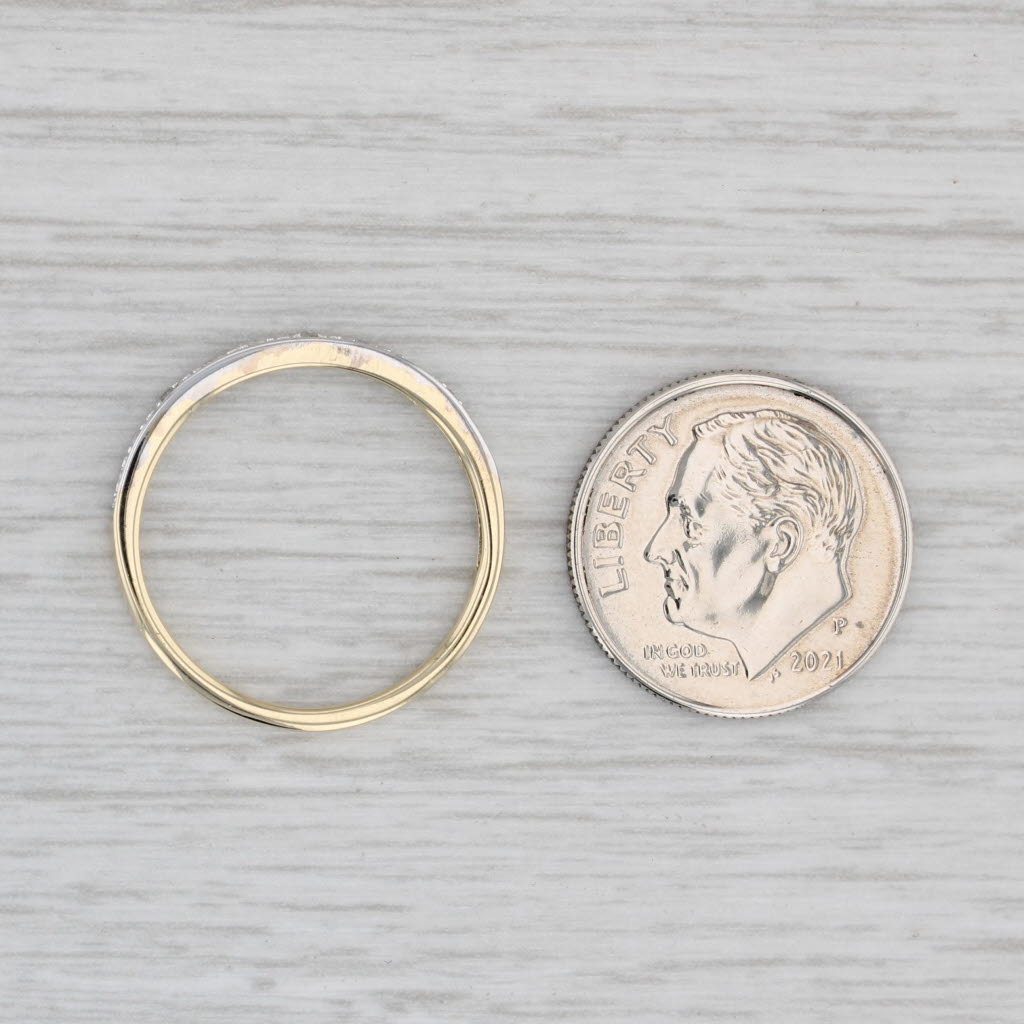 Gray Diamond Wedding Band 10k Yellow Gold Size 7 Stackable Ring