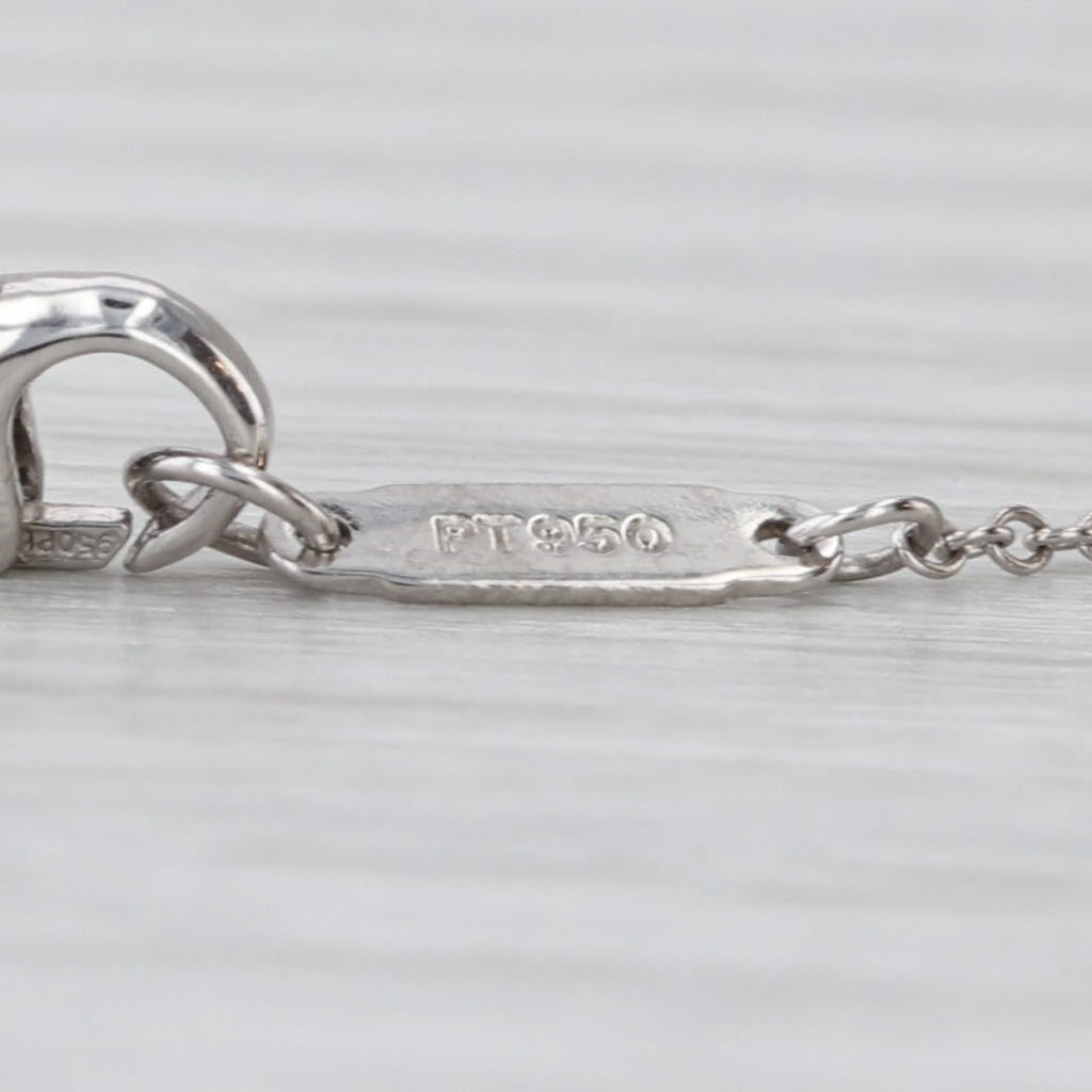 Tiffany & Co 0.20ctw Diamond Star Lariat Necklace w/ Pouch 950 Platinum 16.25"