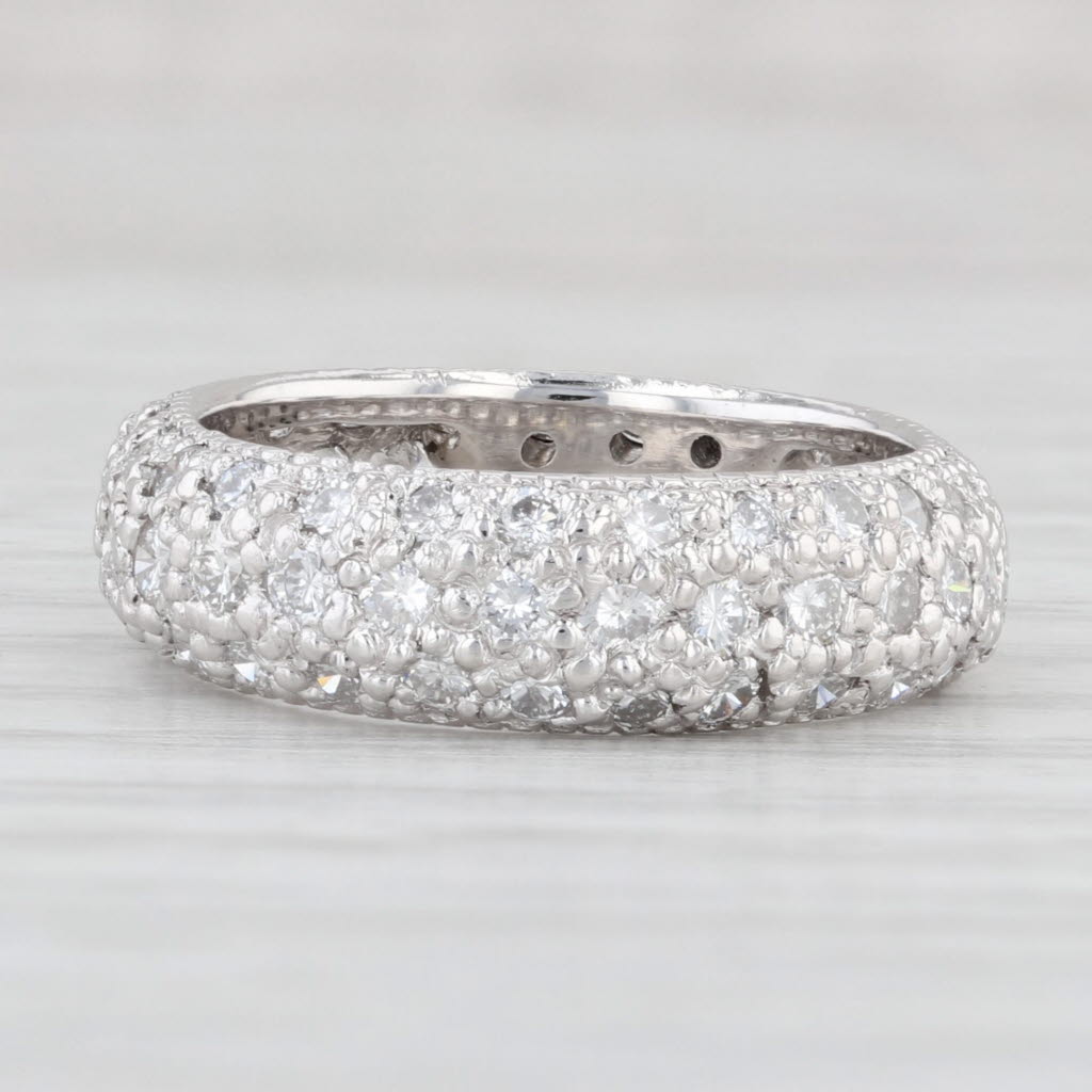 Light Gray 1.75ctw Diamond Eternity Ring Platinum Size 6 Wedding Anniversary Band