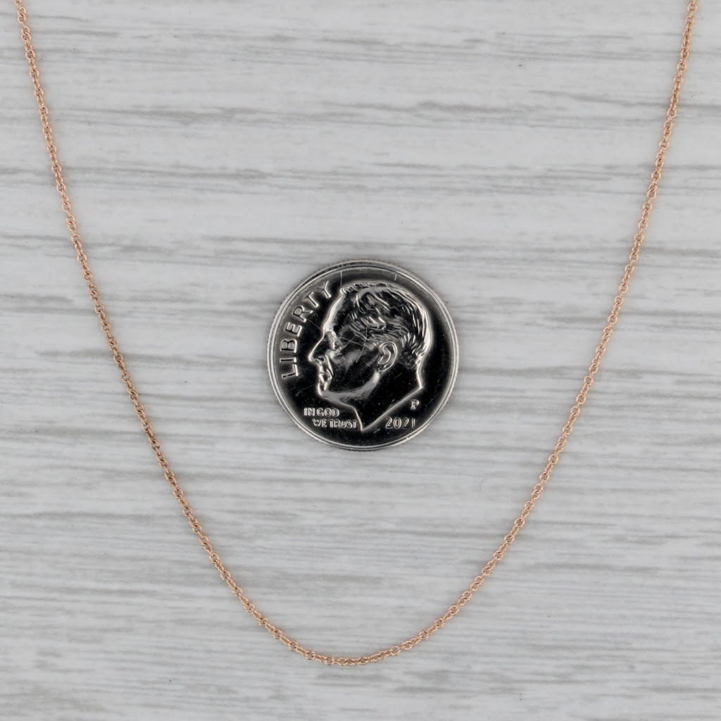 Effy Rose Gold Cable Chain Necklace 14k 18" 0.8mm