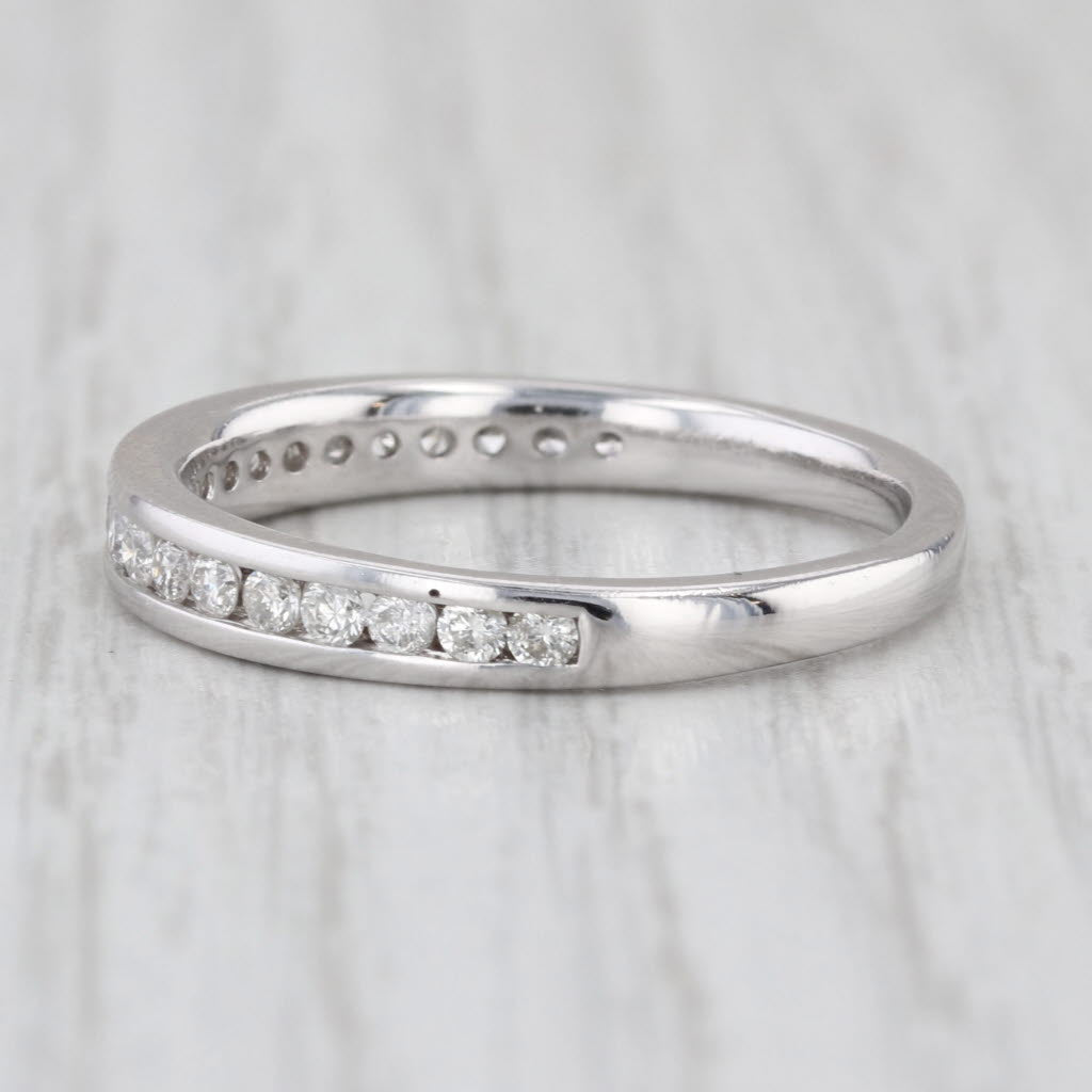 0.40ctw Diamond Wedding Band 10k White Gold Size 8.75 Stackable Anniversary Ring