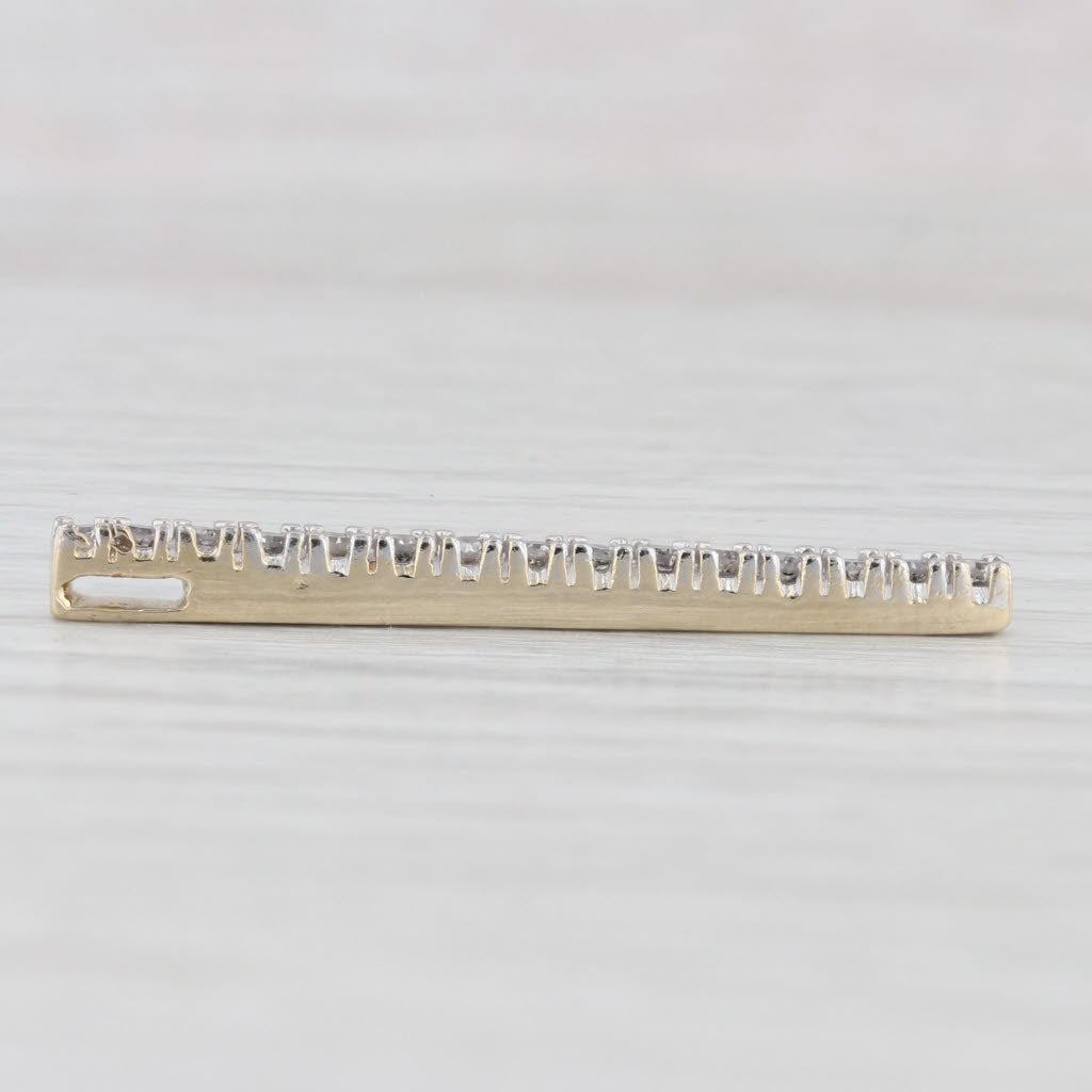 Light Gray 0.19ctw Diamond Journey Pendant 10k Yellow Gold Floating Drop